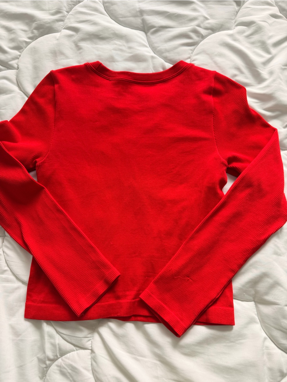eye candy Red Ribbed Long Sleeve Tee - Picture 7 of 8